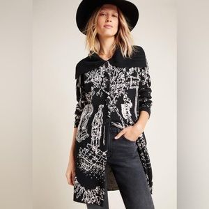 NWOT London Jacquard Sweater Coat